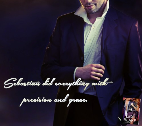 Elegant young handsome man over night city background